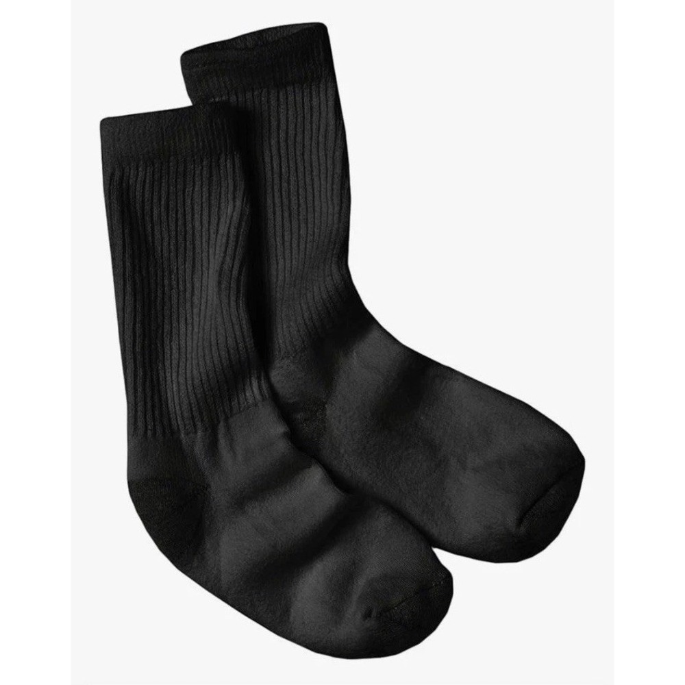 Hanes Women's Soft Moisture-Wicking Crew Socks Black 10pk Size 8-12 C373